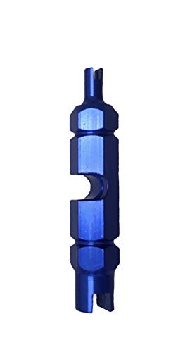 N NALUNOX Extractor de Válvulas Bicicleta-Herramienta Quitar Núcleo Válvula Neumático-Llave Obus Válvula Presta-Desmontar Presta Schrader extraíbles-Reparación Motocicleta-Multifunción-Color Azul