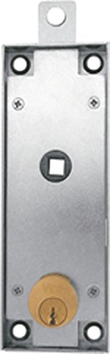 Viro - Cerradura para puertas basculantes con piqueta desmontable de saliente cilíndrica de 9 mm con cerrojo recto