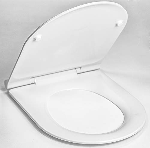 Tapa y asiento de inodoro con caída amortiguada - Compatible con Meridian Compacto Roca | MiTapa