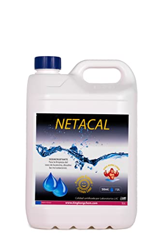 NETACAL Detergente Desincrustante Piscina 5 litros - Especial Piscinas Liner - Elimina Incrustaciones y Limpia el Vaso de la Piscina