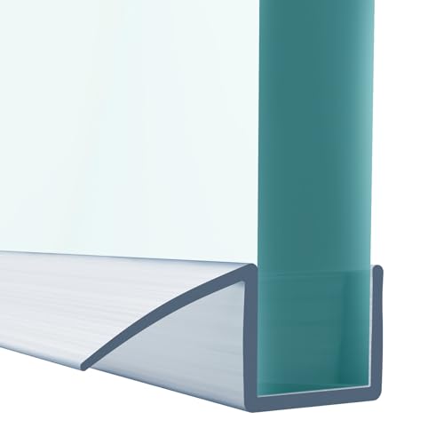 Cinta de sellado para mampara de ducha, bañera, puerta de ducha, junta de repuesto para vidrio recto o curvado con un hueco (para 4-6 mm, 1 m)