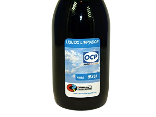 Liquido Limpiador Rinse-Azul Marca OCP para Limpieza de Cabezales e inyectores en impresoras y Cartuchos Epson y Brother