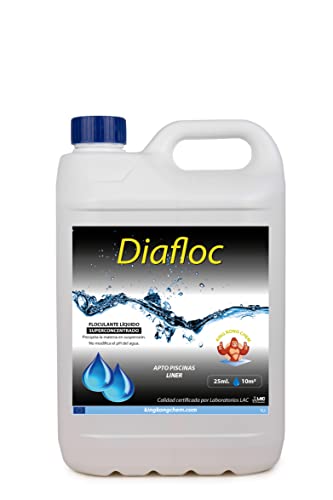 DIASA INDUSTRIAL Floculante líquido para Piscinas SUPERCONCENTRADO - DIAFLOC - clarifica el Agua turbia - 5 litros