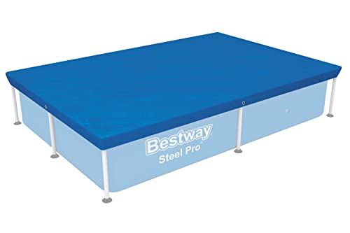 Bestway Cubierta rectangular de acero 58103 Flowclear para piscinas profesionales, adecuada para piscinas profesionales de 7 pies y 3 pulgadas, 221 x 150 x 43 cm