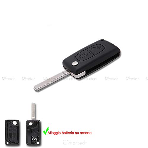 Citroen Carcasa para llave mando a distancia llaves 2 botones ks02no Berlingo C de Crosser C1 C3 C4 C5 C8 Jumper Nemo etc.