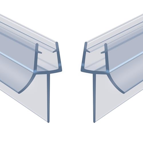 flintronic Goma para Mampara de Ducha, 2 PCS 40CM Junta Para Mampara de Ducha con ajuste perfecto para puertas de 4-6 mm, Ajustable Goma mampara ducha, Perfil de mampara fácil instalar