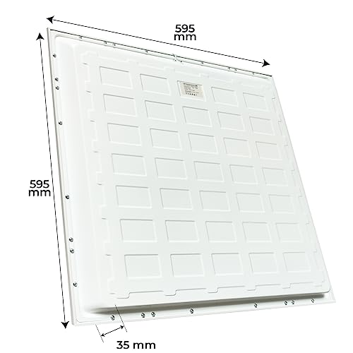 Pack 2x Panel LED 60x60cm 48W CCT, Con Selector de Color (Blanco Calido, Neutro y Frio), 5000 Lumenes, Driver incluido