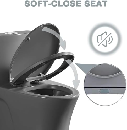 Asiento de inodoro de cierre suave, asiento de inodoro de cierre suave con liberación rápida para una fácil limpieza, asientos de inodoro estándar en forma de O, fijación superior simple, asiento de