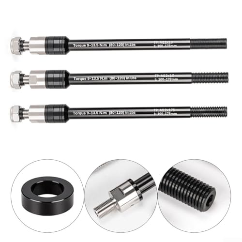 Adaptador de eje pasante para remolque de bicicleta, con 4 juntas de aleación de aluminio, compatible con la mayoría de acoplamientos de remolque de bicicleta, longitud de eje ajustable para eje