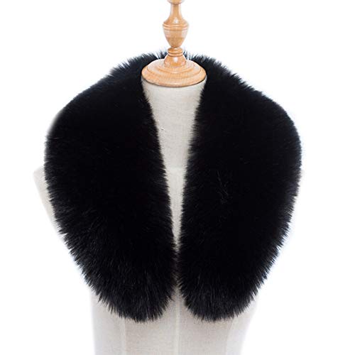 TININNA cuello capucha piel sintética zorro mujeres invierno cuello desmontable bufanda piel sintética para Parka chaqueta