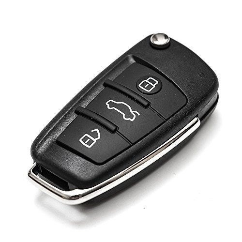 Llave plegable de 3 botones para Audi A2, A3, A4, A6, A8, TT