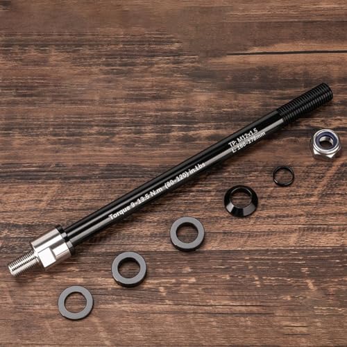 Adaptador de eje pasante para remolque de bicicleta, con 4 juntas de aleación de aluminio, compatible con la mayoría de acoplamientos de remolque de bicicleta, longitud de eje ajustable para eje