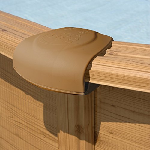 Gre KIT500W- Piscina Pacific desmontable ovalada de acero decoración madera 500x300x120 cm