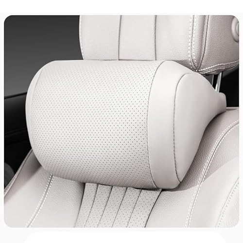 YMNBFCX Reposacabezas Coche, para Ford C-MAX 2010-2023（7seats） Reposacabezas Coche Cojin con Memoria, Viaje Almohada el Cuello, Cojín Piel reposacabezas PU,White